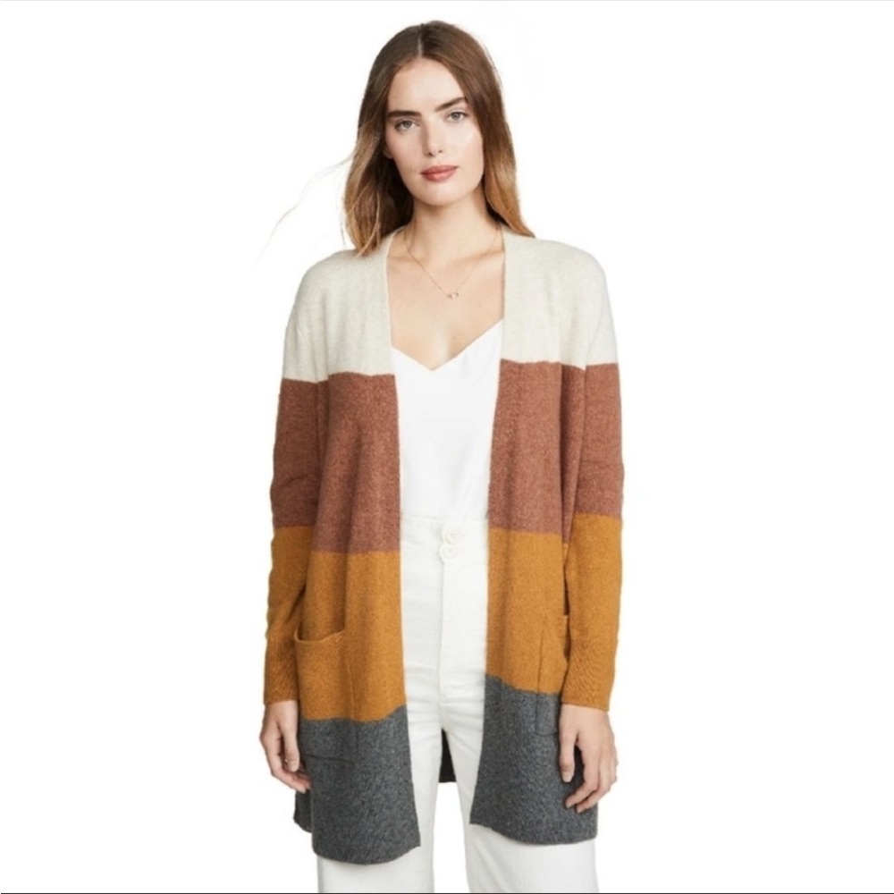 Madewell Color block Kent cardigan in coziest yarn